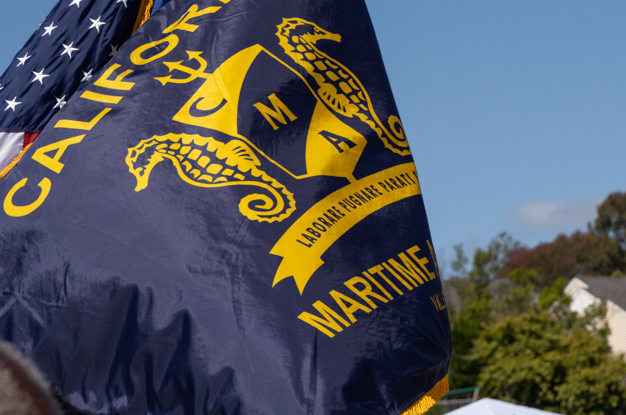 Cal Maritime flag with Coat of Arma