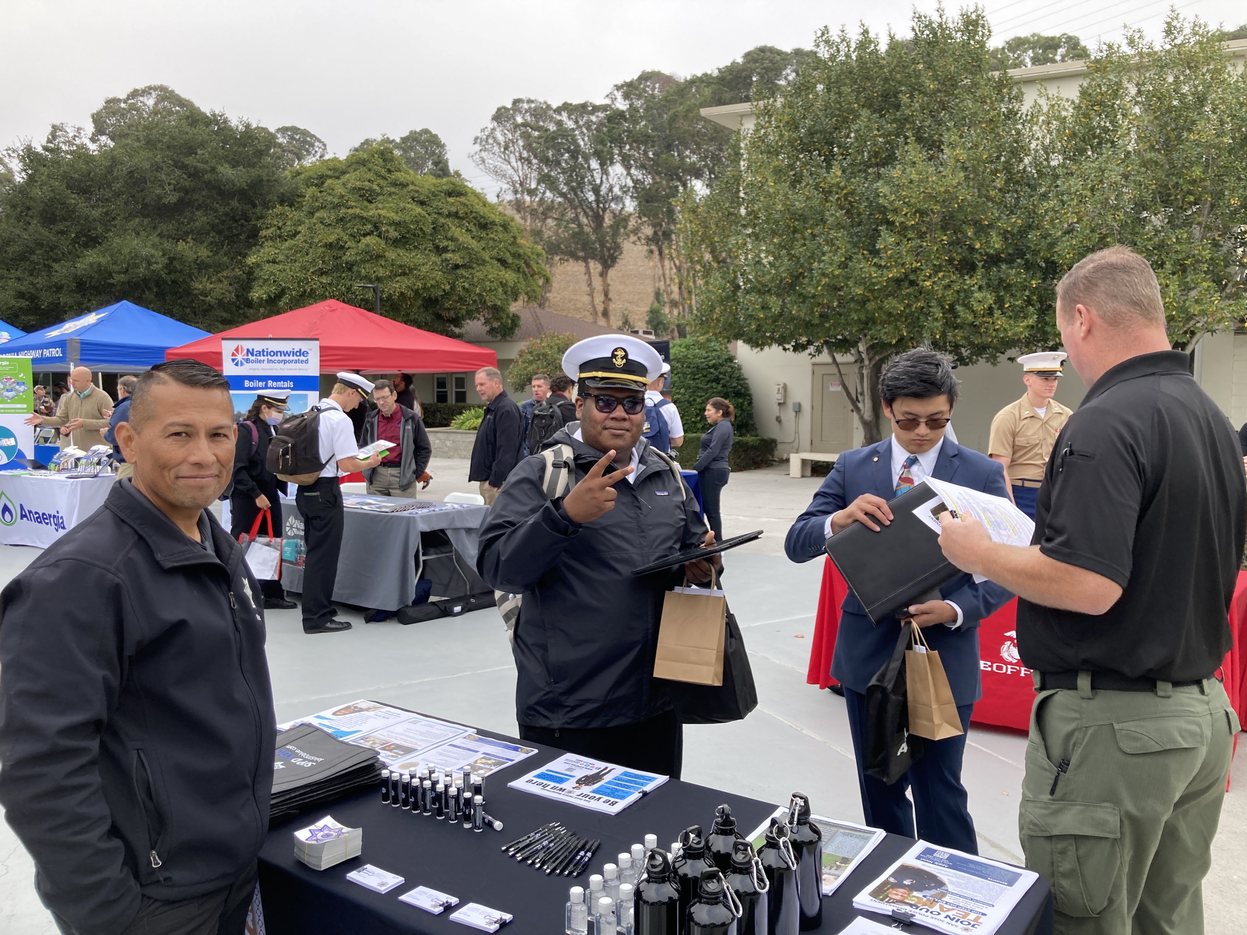 A cadet featured at "Futures Ashore" Career Expo