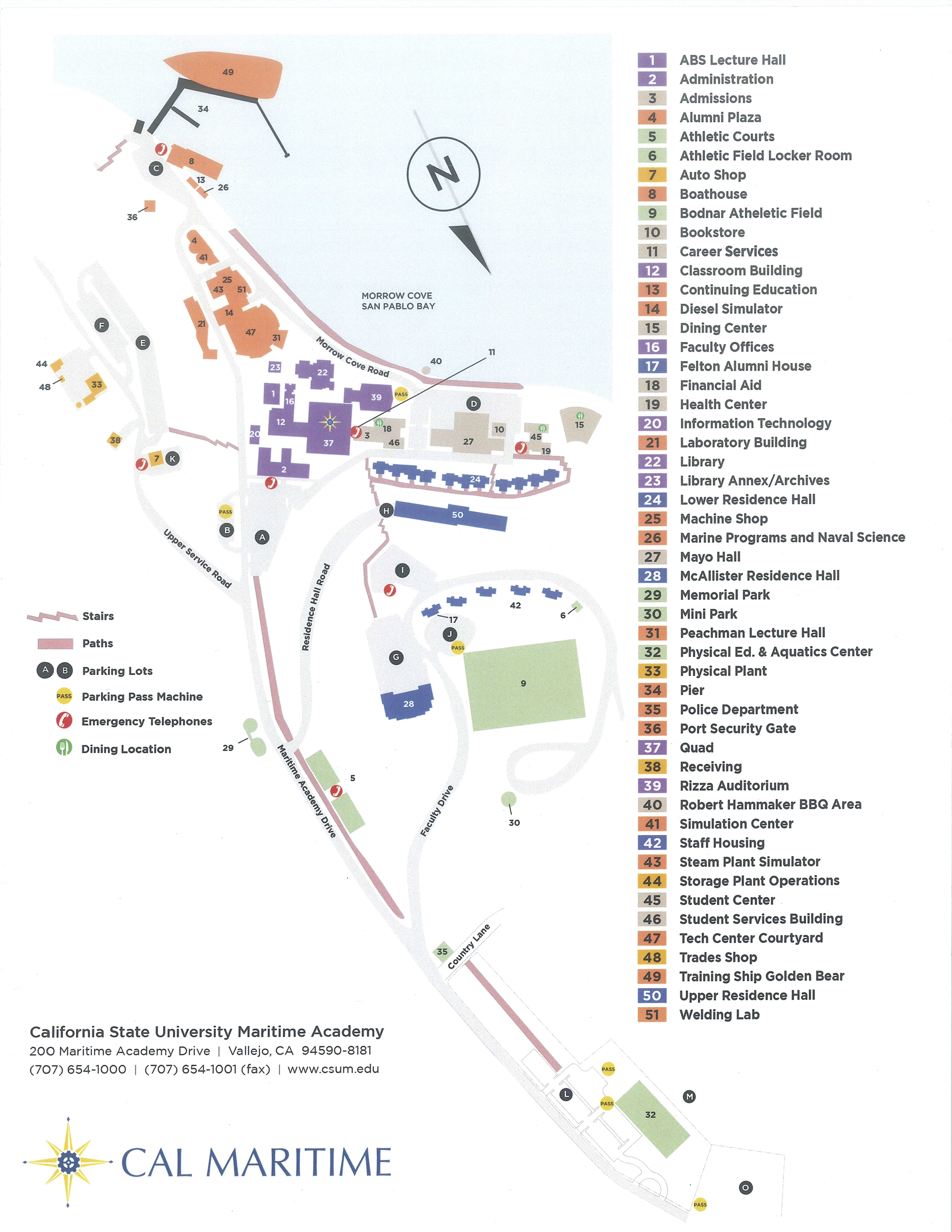 2022 Cal Maritime Campus Map