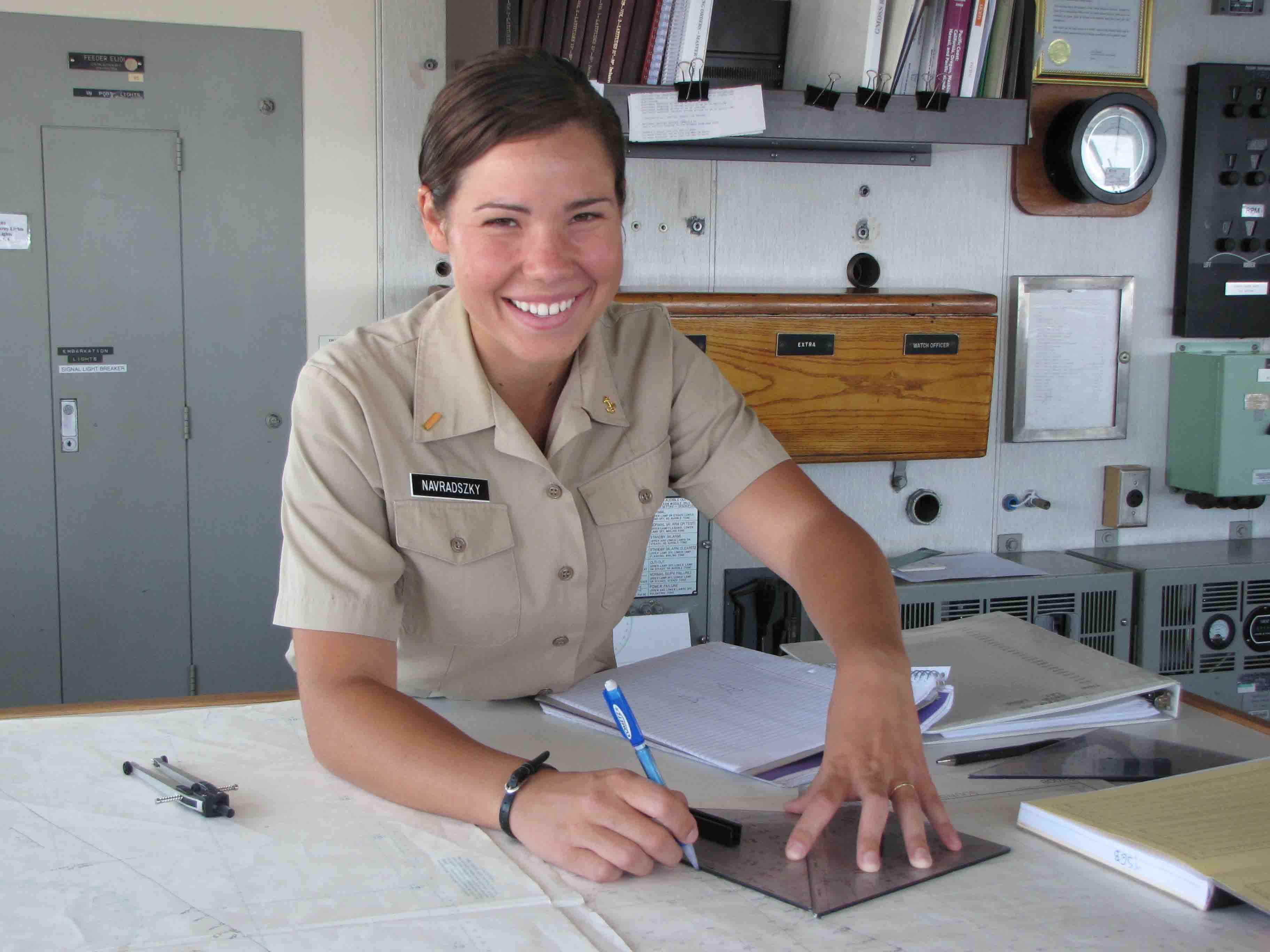 Female cadet smiling