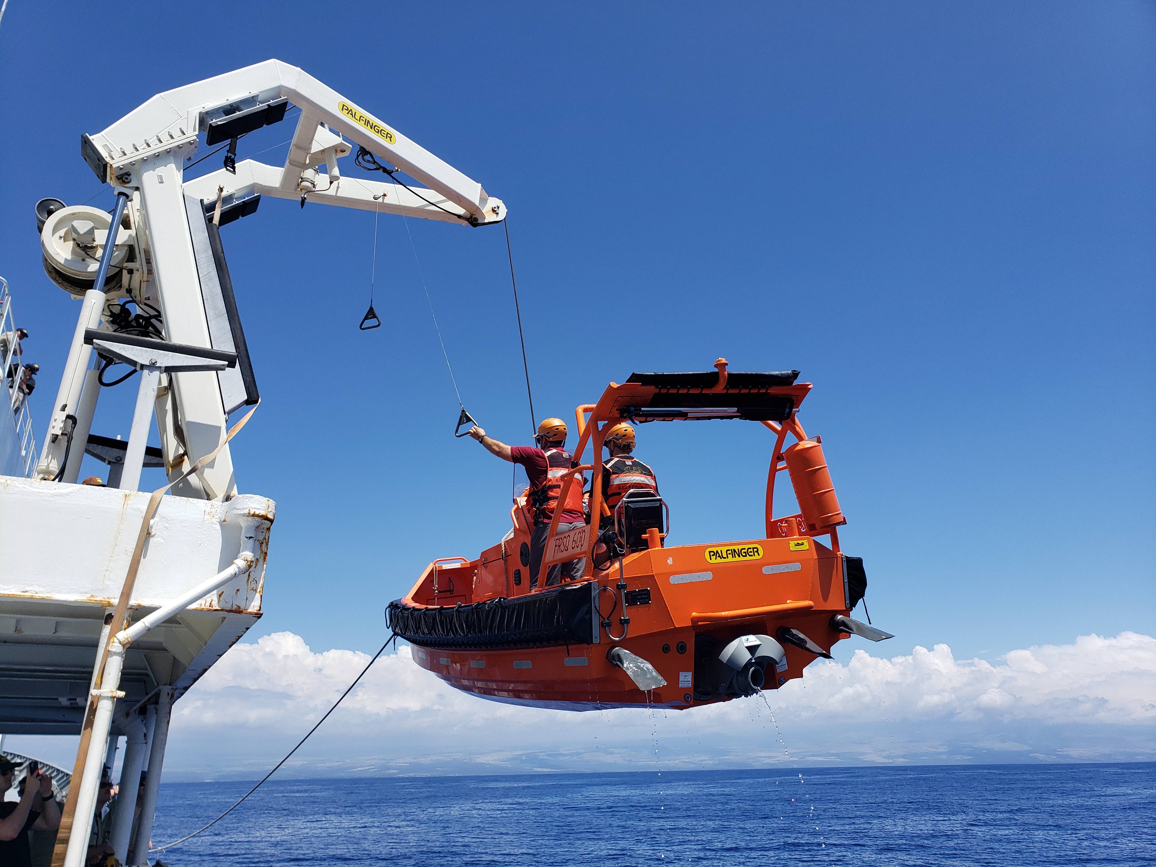 Life boat hanging