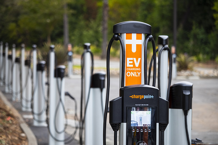 Electric charging station on campus