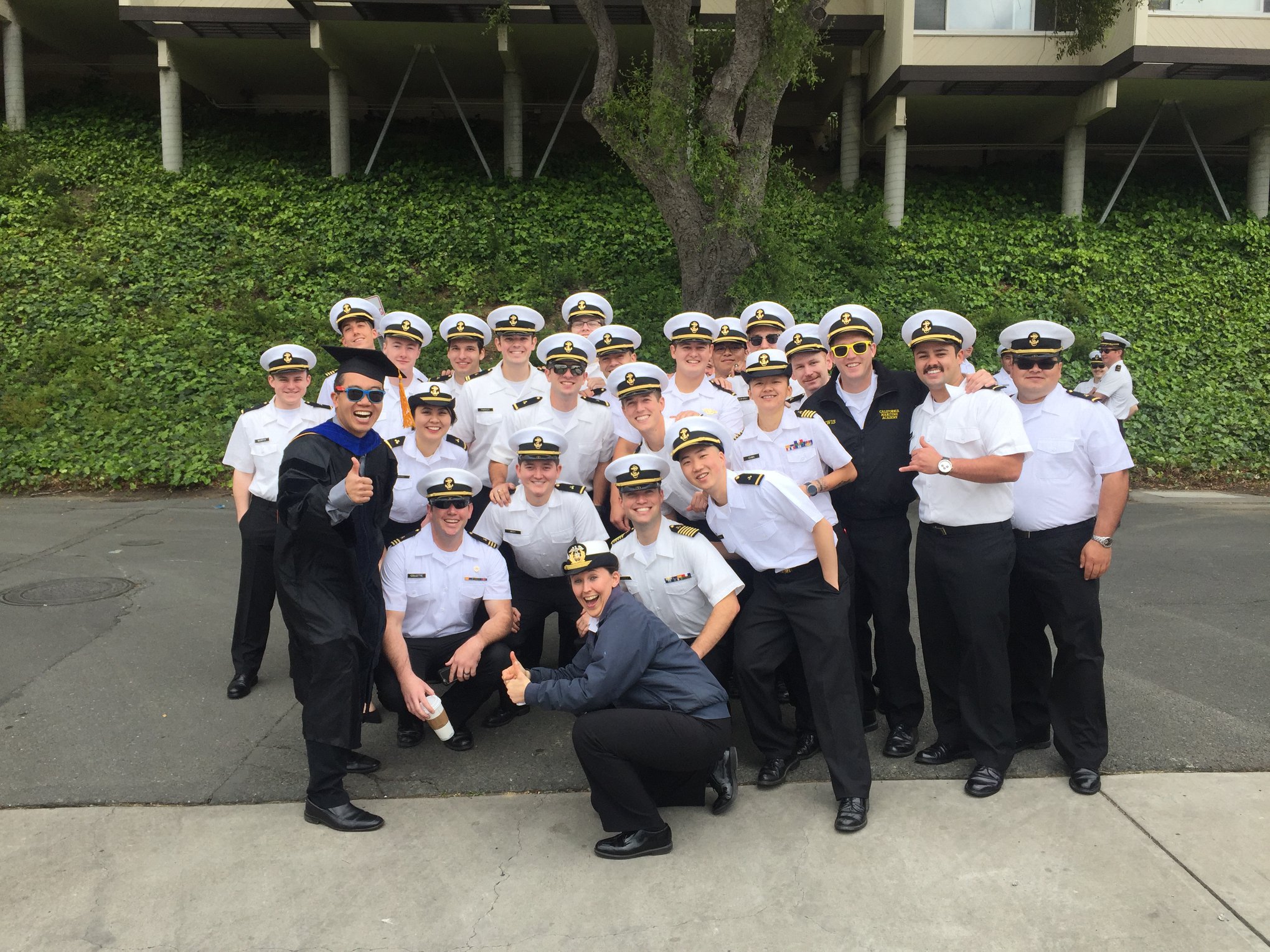 Commencement with group of cadets