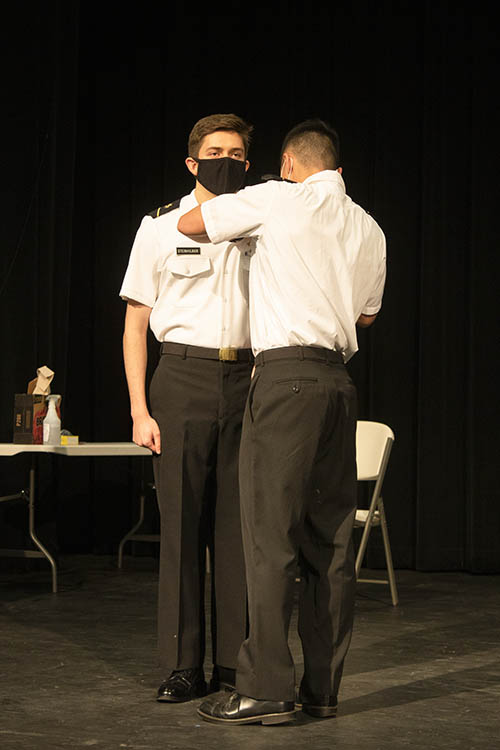 Avery Steinhilber receiving his pin