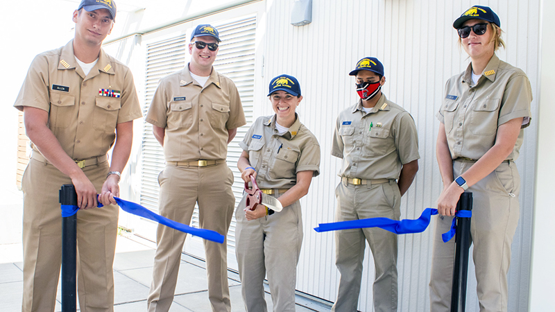 Cadets cutting ribbon