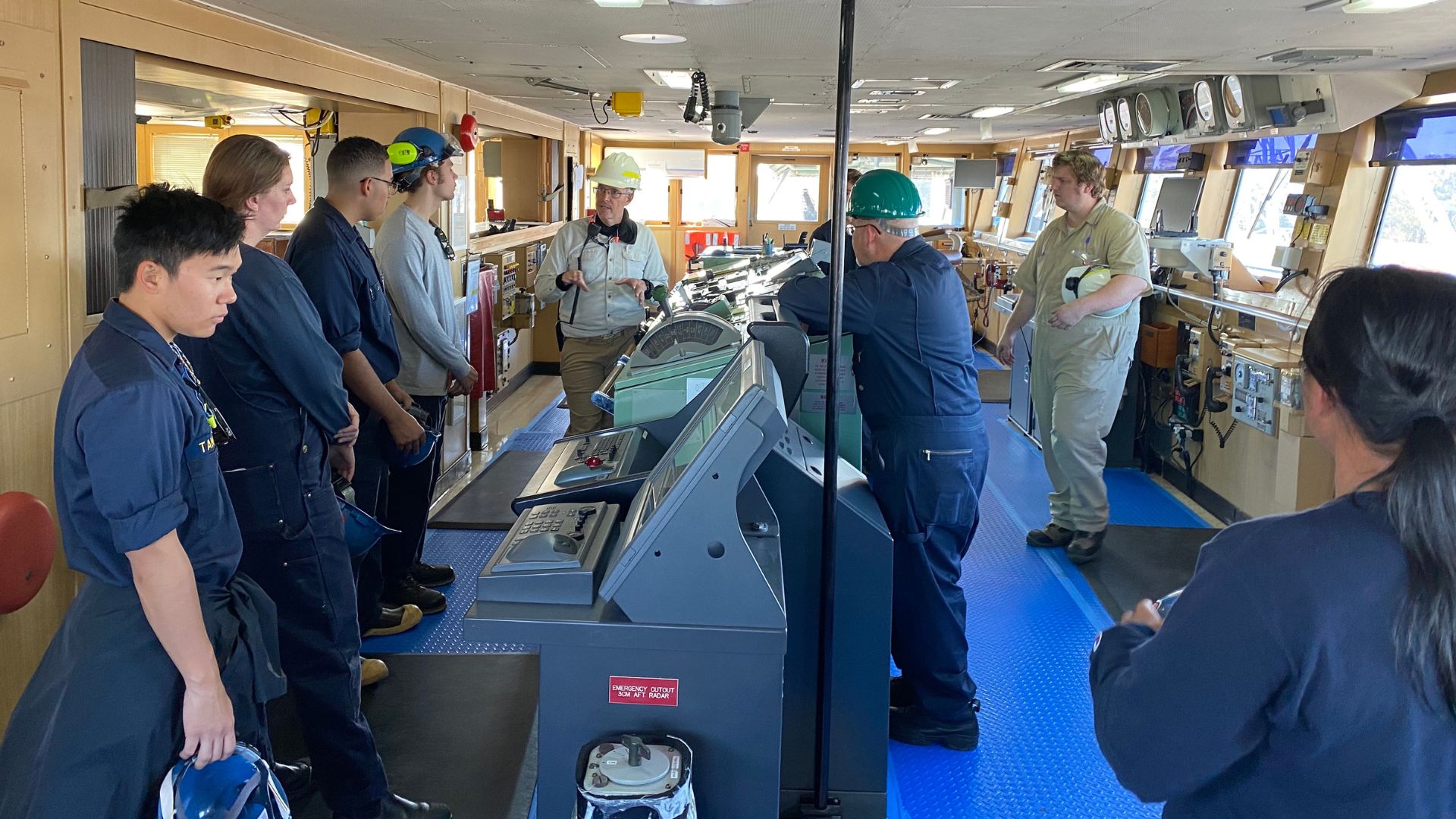 Cal Maritime deck and engineering cadets also had the opportunity to tour the USNS PECOS (T-AO-197) on three separate occasions during the vessel’s shipyard at Mare Island.