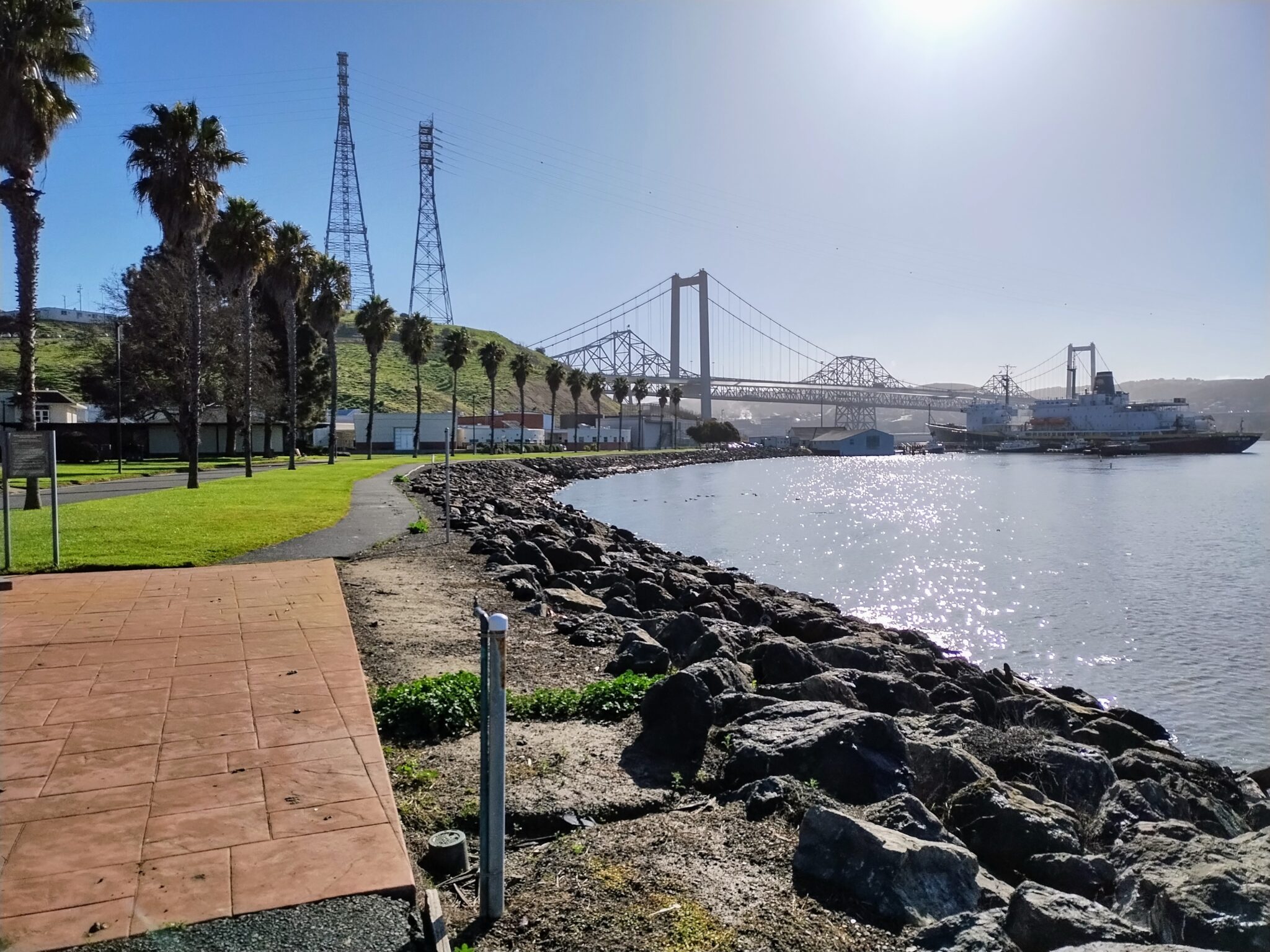 The Training Ship Golden Bear and scenic waterfront at Cal Maritime. Photo by Neil Sterud.