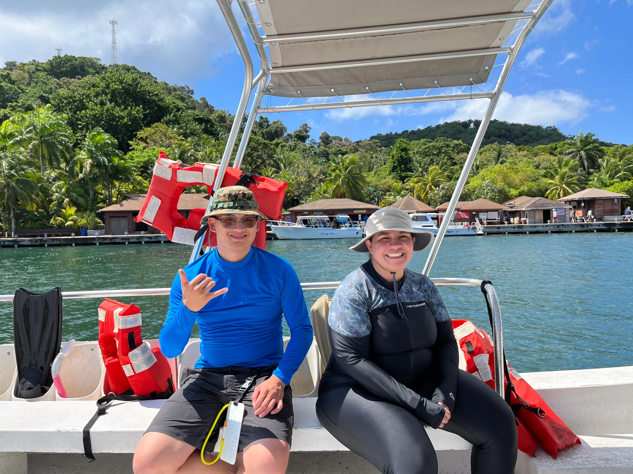 cadets on the boat