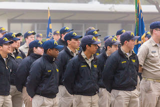 Cadets at morning formation