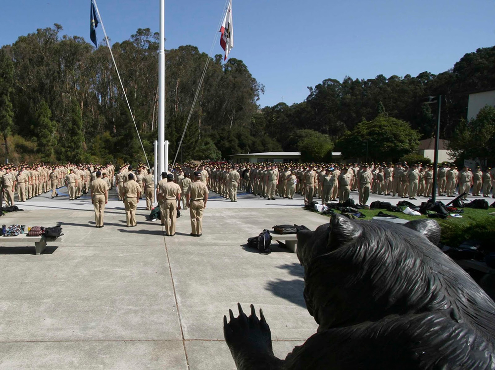 Formation with cadets