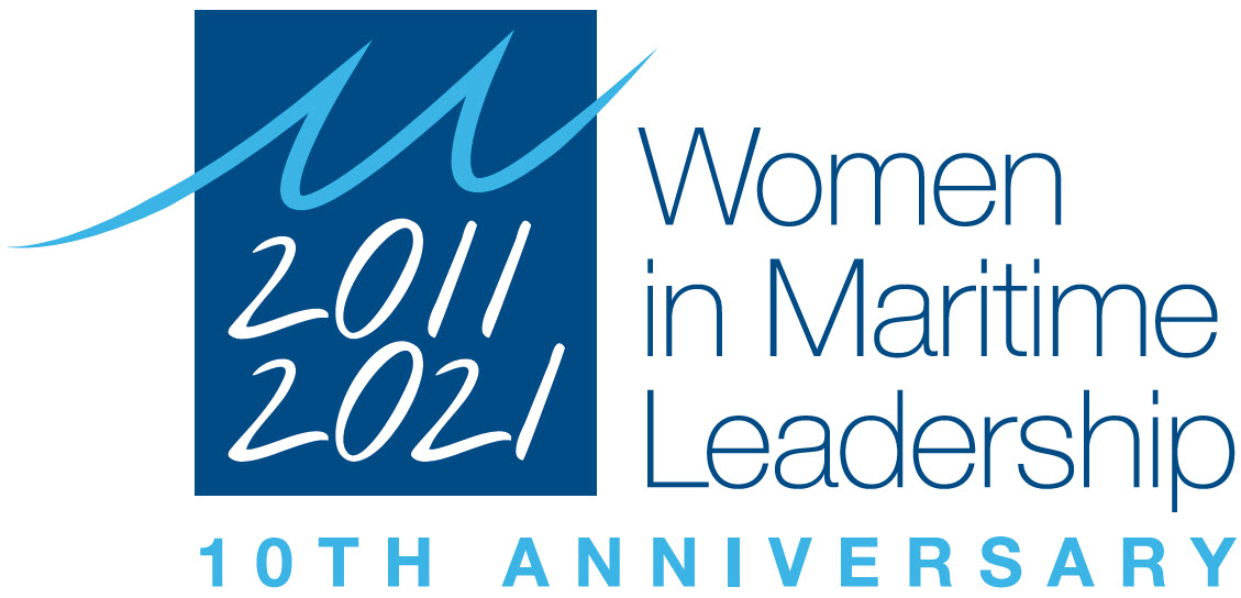 10th anniversary logo for Women in Maritime Leadership conference