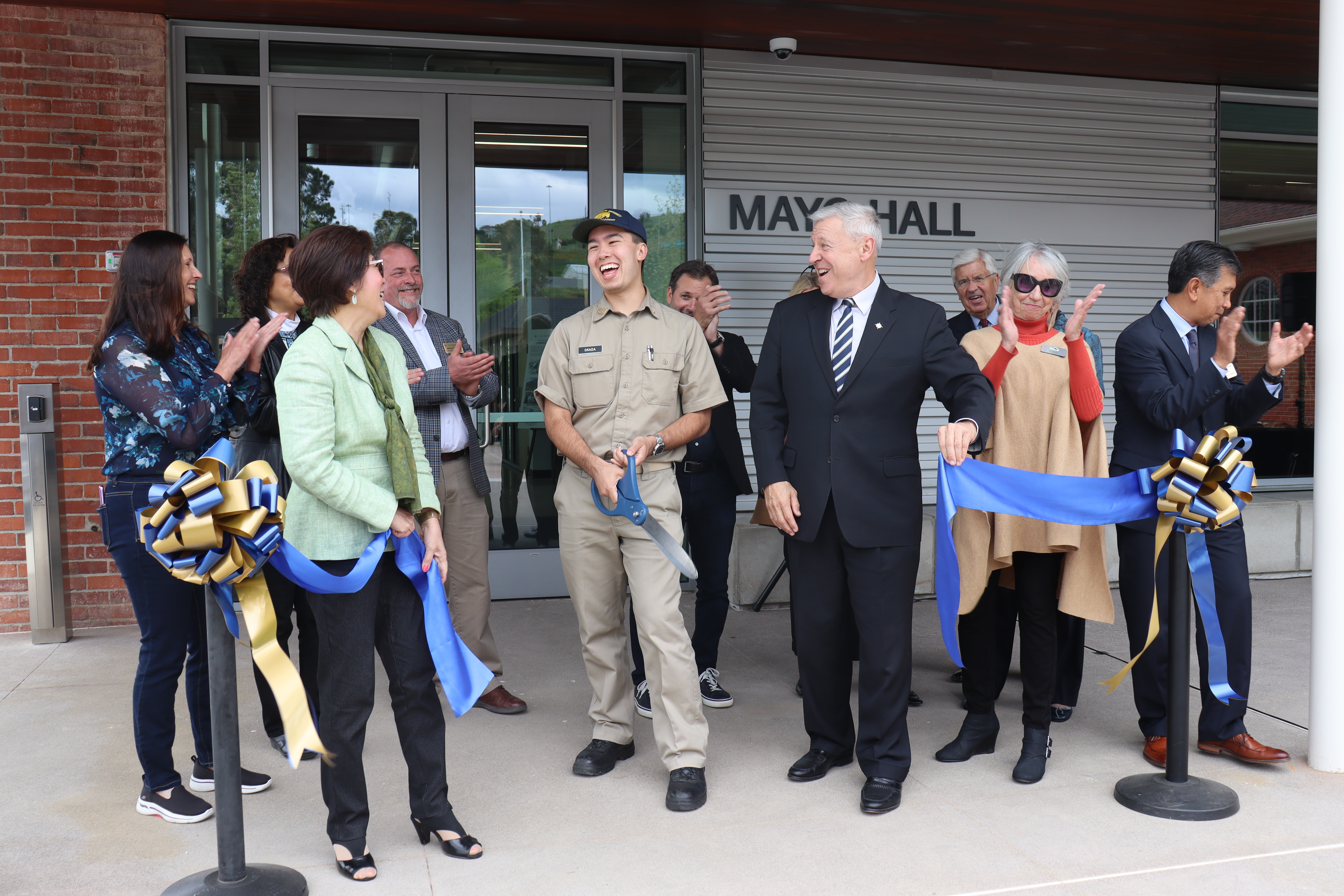 President Cropper and ASCMA President Ryan Okada cut the ribbon for Mayo Hall on May 4.