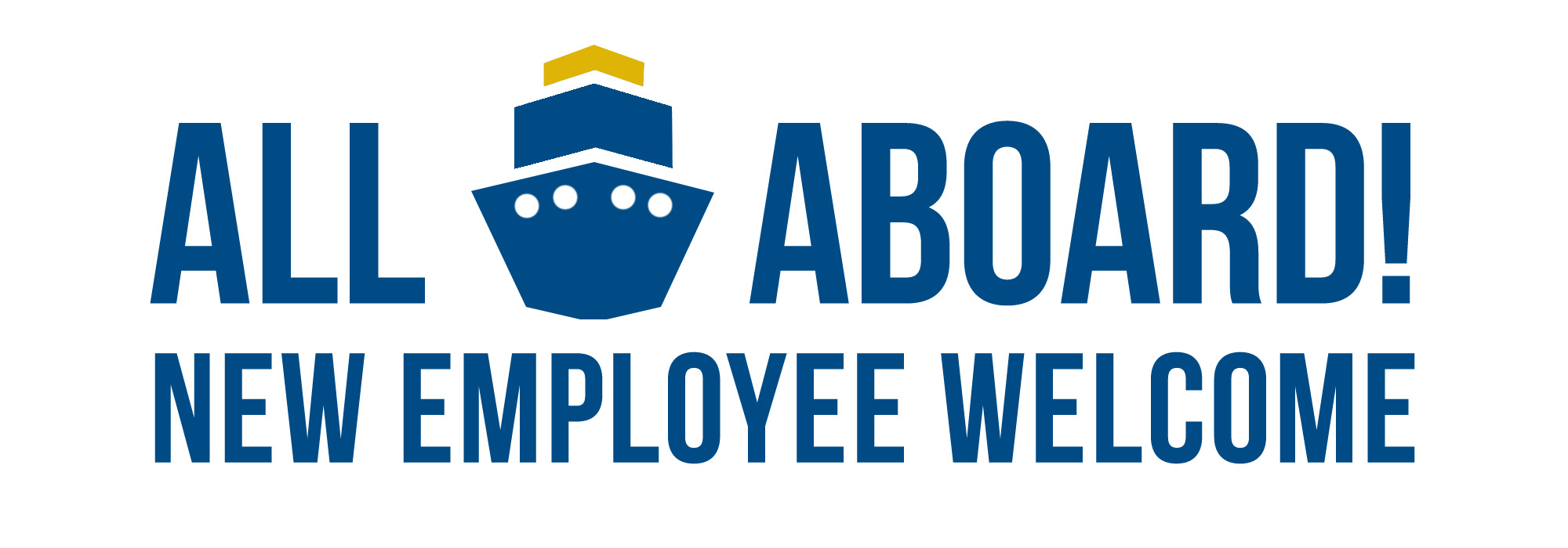  All Aboard - New Employee Welcome Graphic
