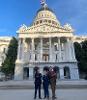 ISS Students standing in front of the California State Capitol 