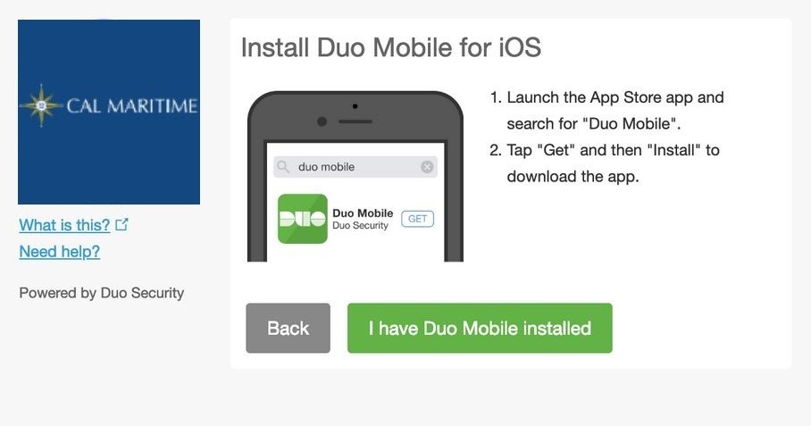 Install duo for iOS