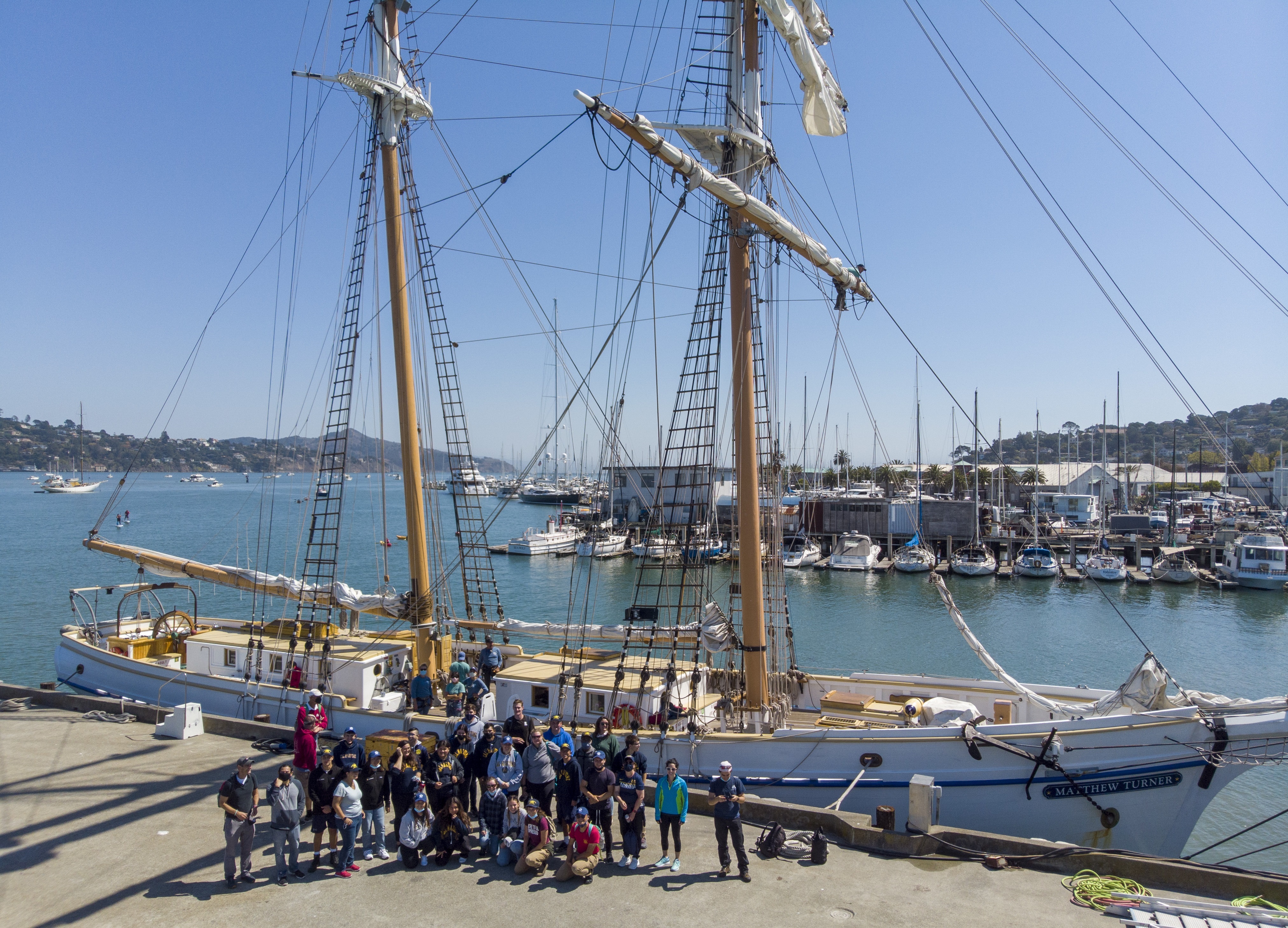 Cal Maritime Students and Faculty on Sailing Ship Matthew Turner Fall 2021