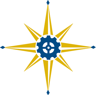 Logo Cal Maritime Compass Blue & Gold