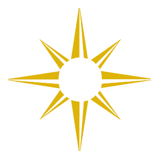 Logo Cal Maritime Compass White & Gold