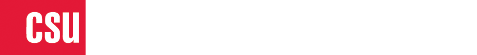 California State University White Logo Horizontal