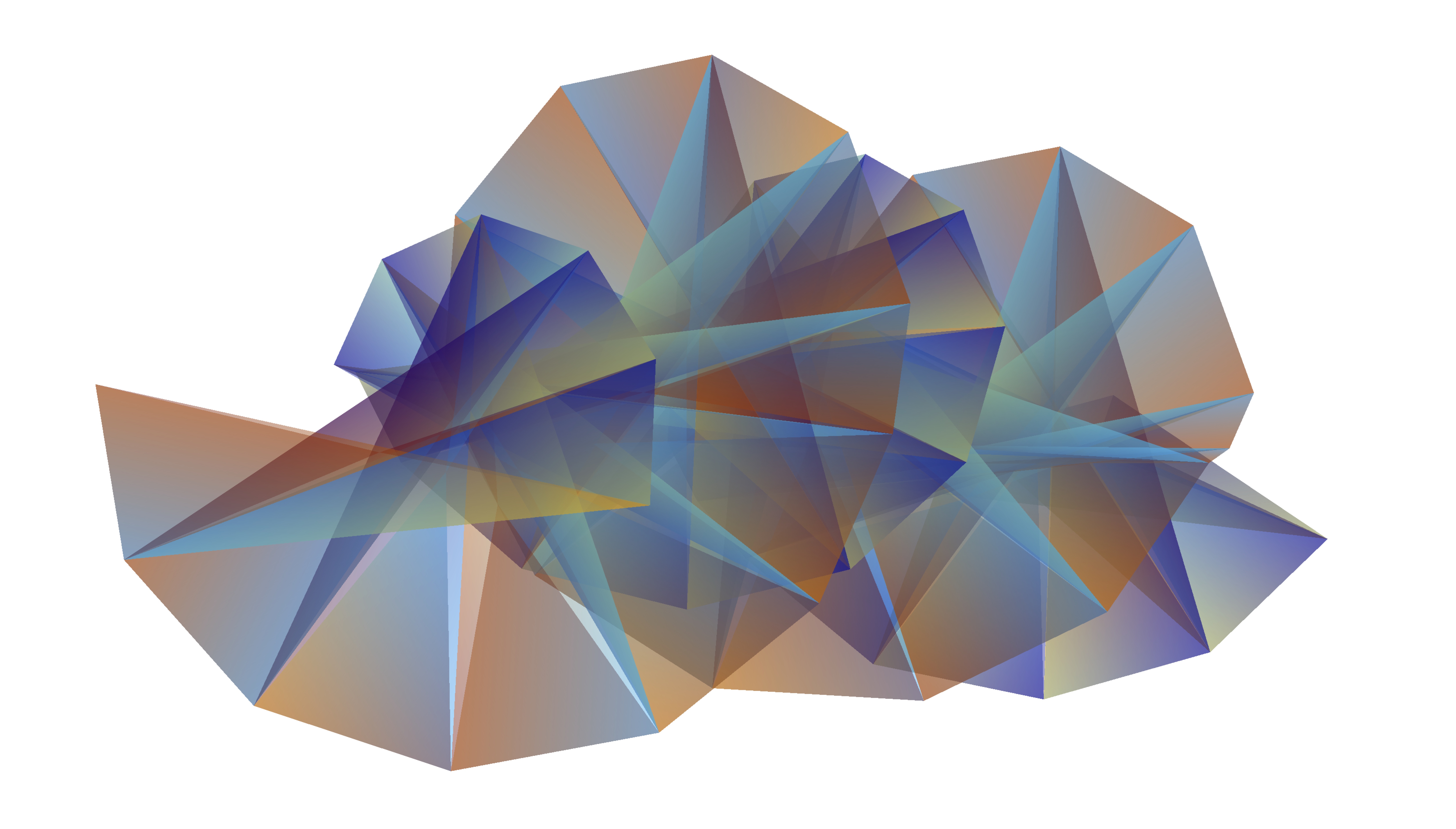 Helical sperm trajectory over time, appearing as a nautilus-like shape in 2D.