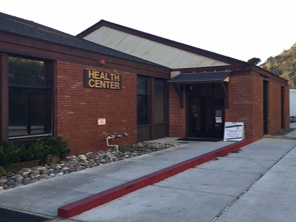 Student health center building entrance