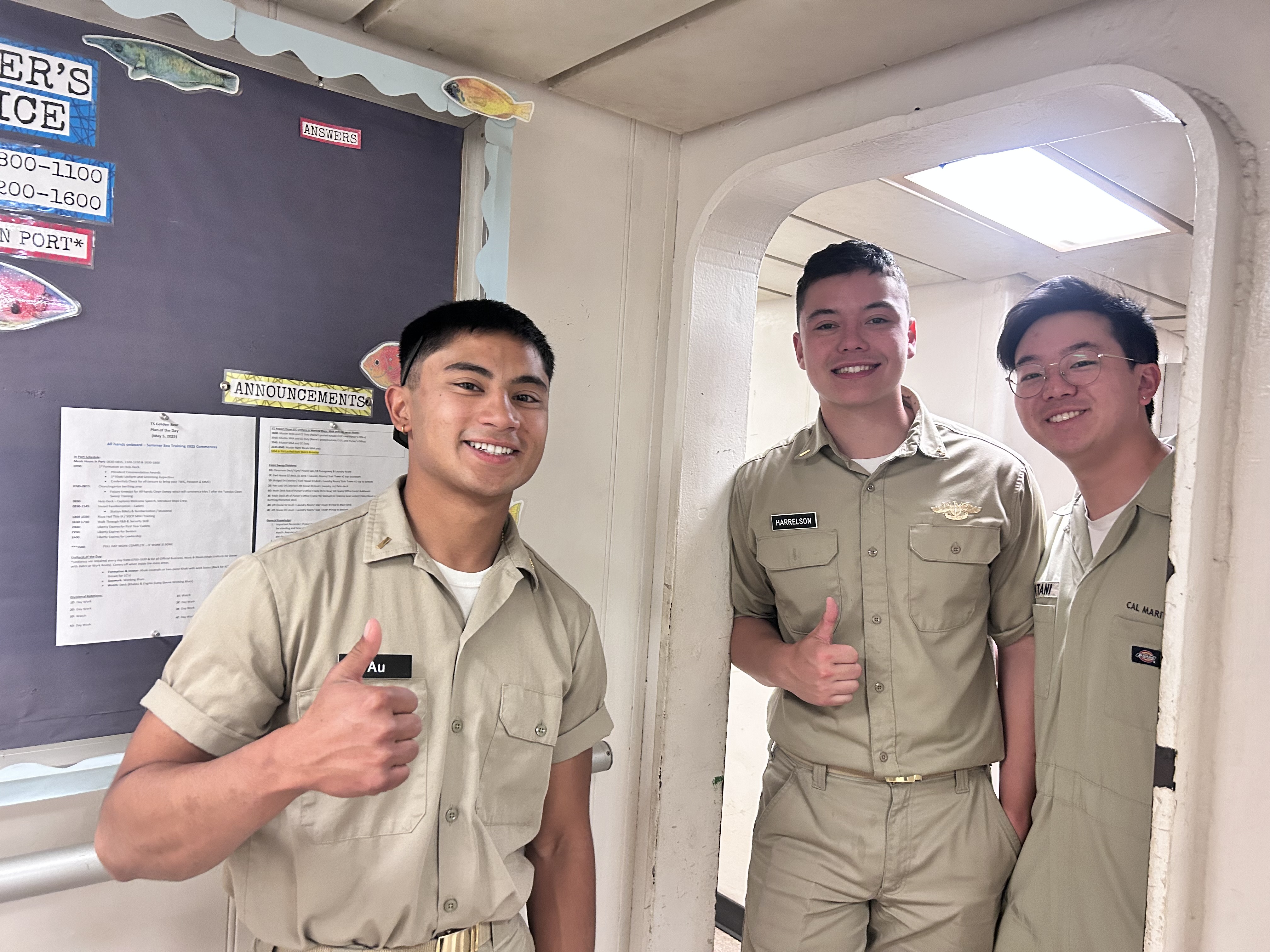 Cadets Au, Harrelson and Shintani