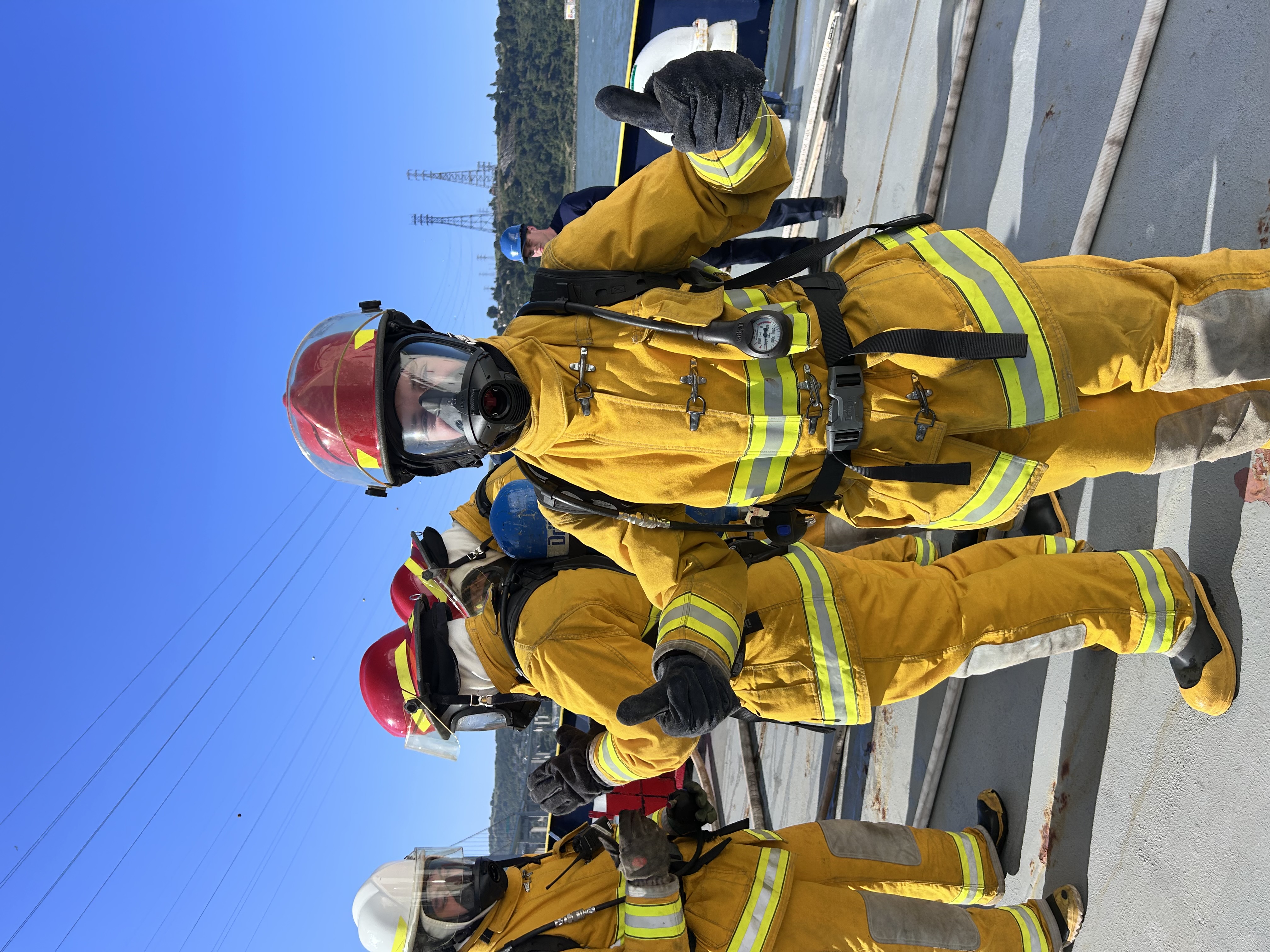 Suited up and ready for the drill!