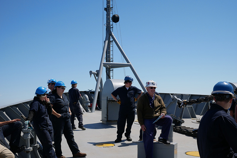 Group of cadets on deck