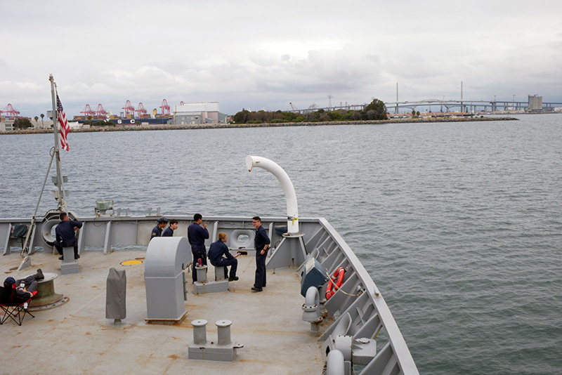 Cadets on fantail