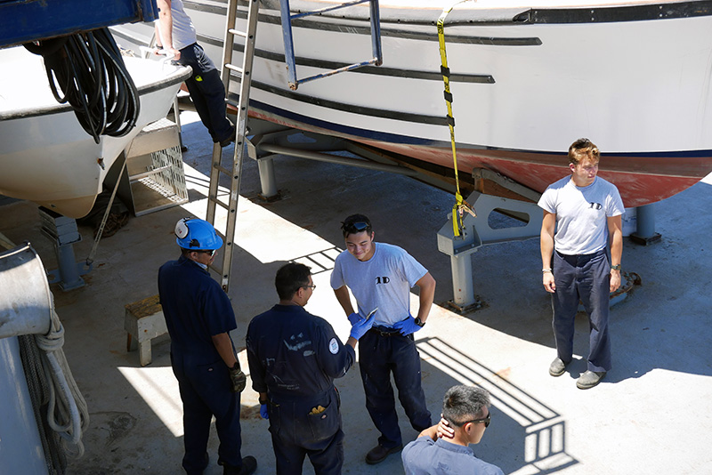 Cadets near number 9 boat