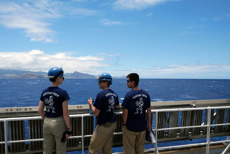 Three cadets spot land