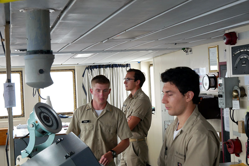 Cadets on bridge