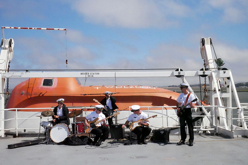 Cadets playing band