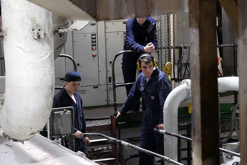 Cadets below deck