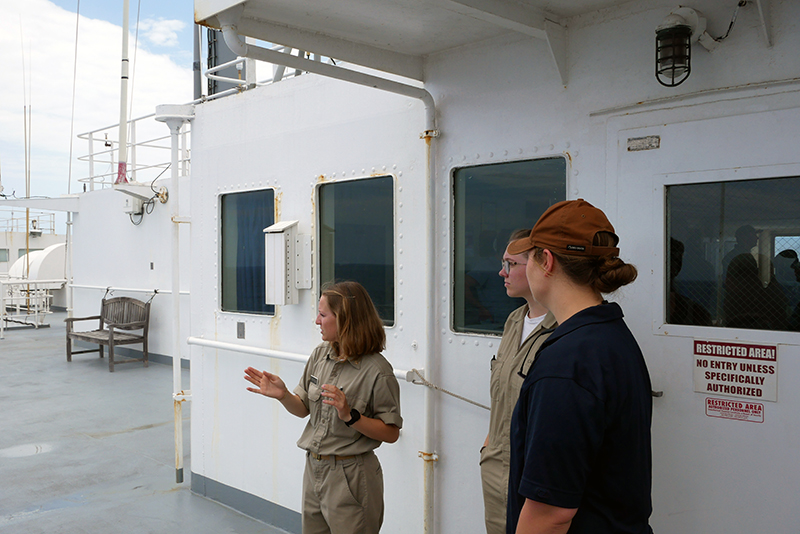 Cadets learning on deck