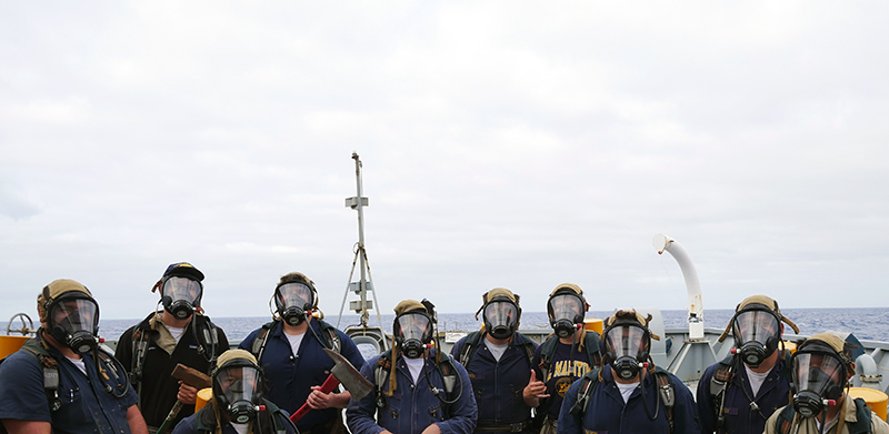 Group of cadets in masks