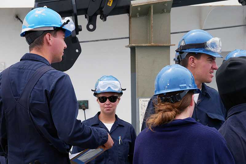 Cadets listening to instructions