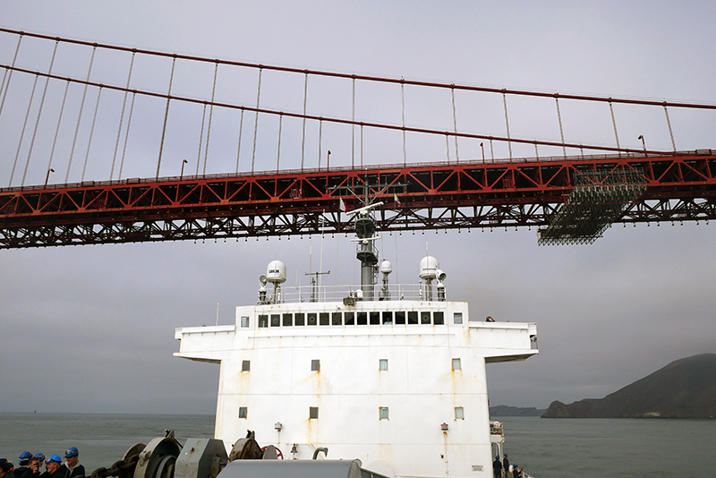 TSGB going under Golden Gate bridge