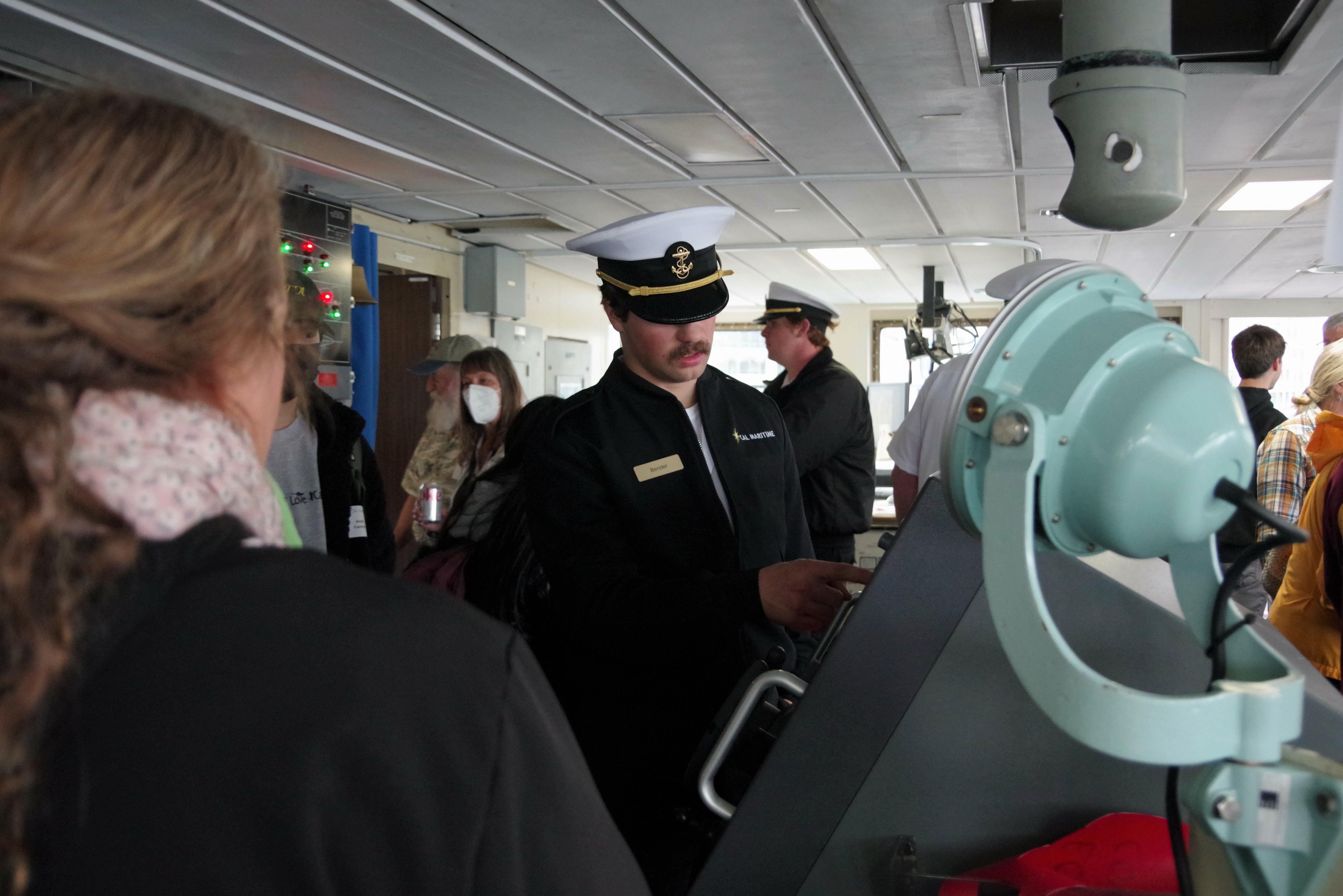 Cadets explaining bridge duties- Photo credit- Emily Robison