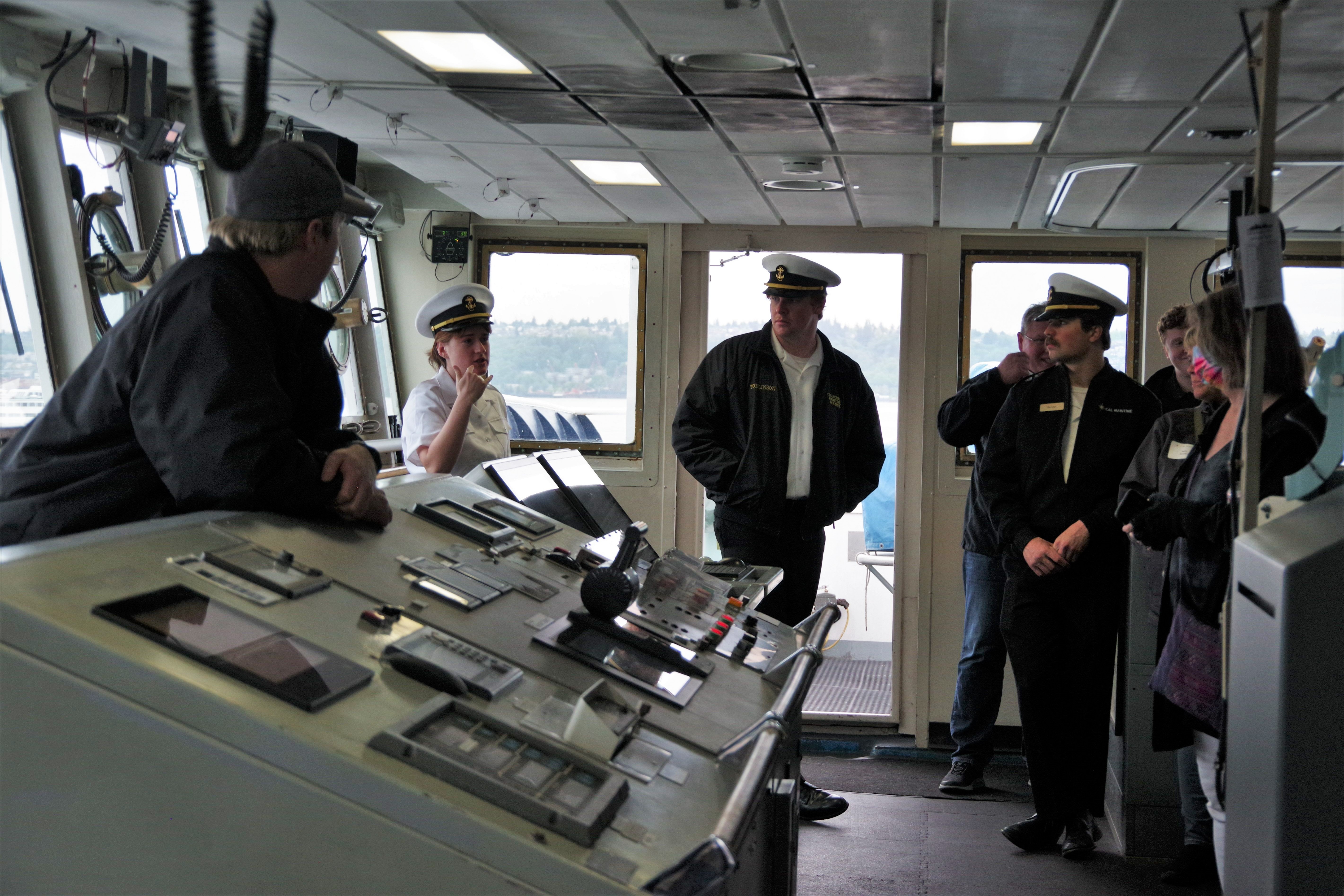 Cadets explaining bridge duties- Photo credit- Emily Robison