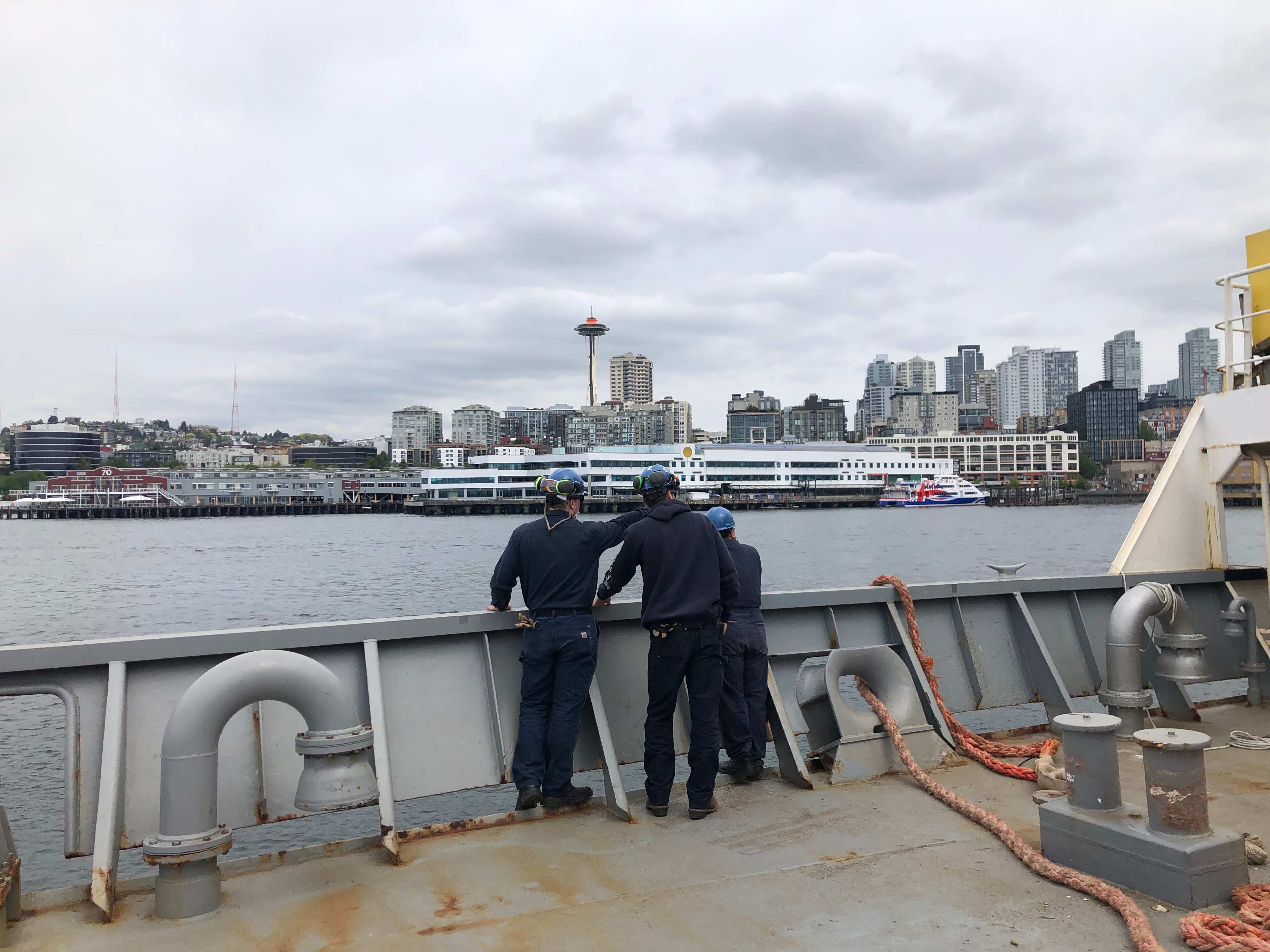 Cadets taking in the view of Seattle 