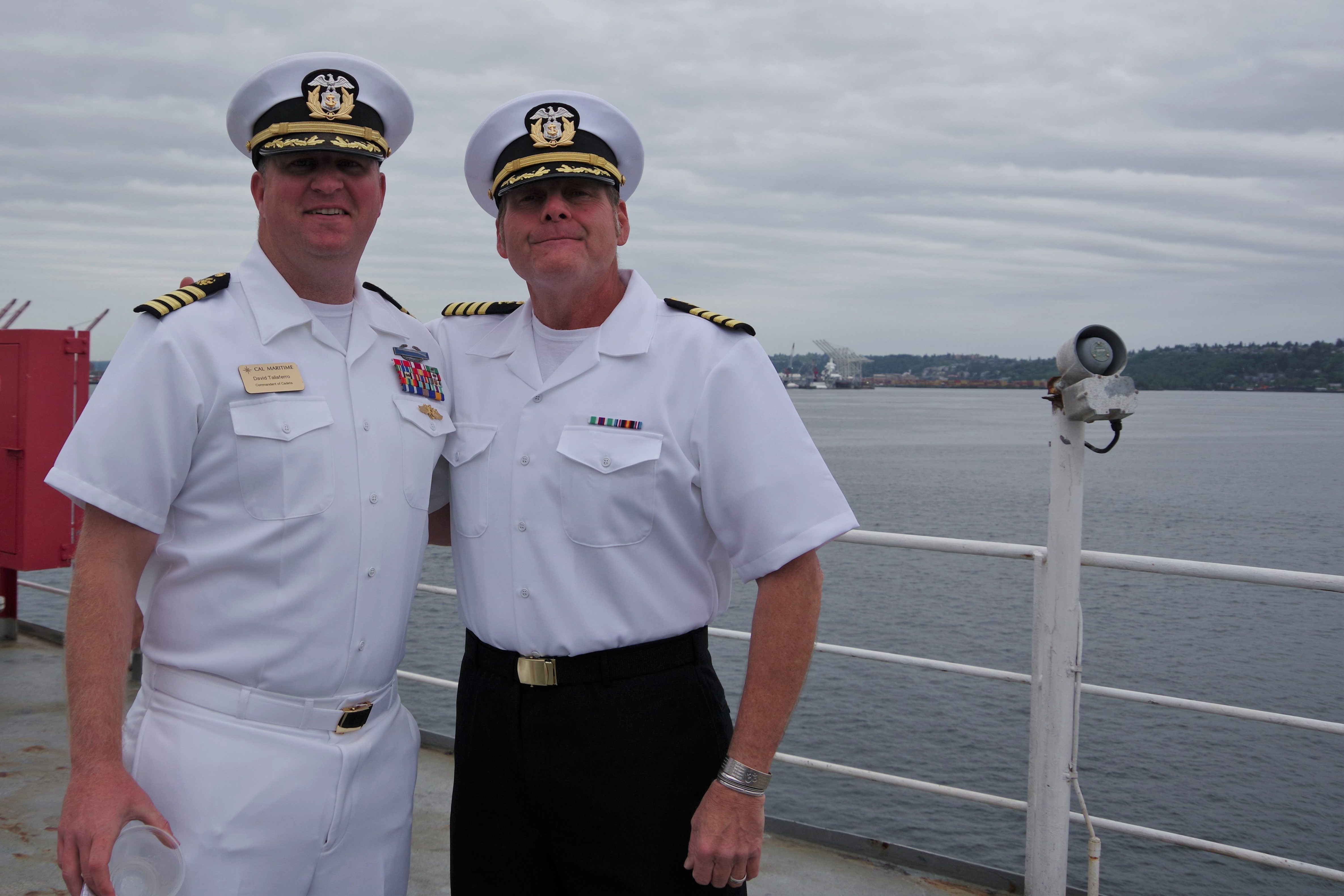 Captain Muenzberg and Commandant Taliaferro pose for the camera- Photo credit- Emily Robison