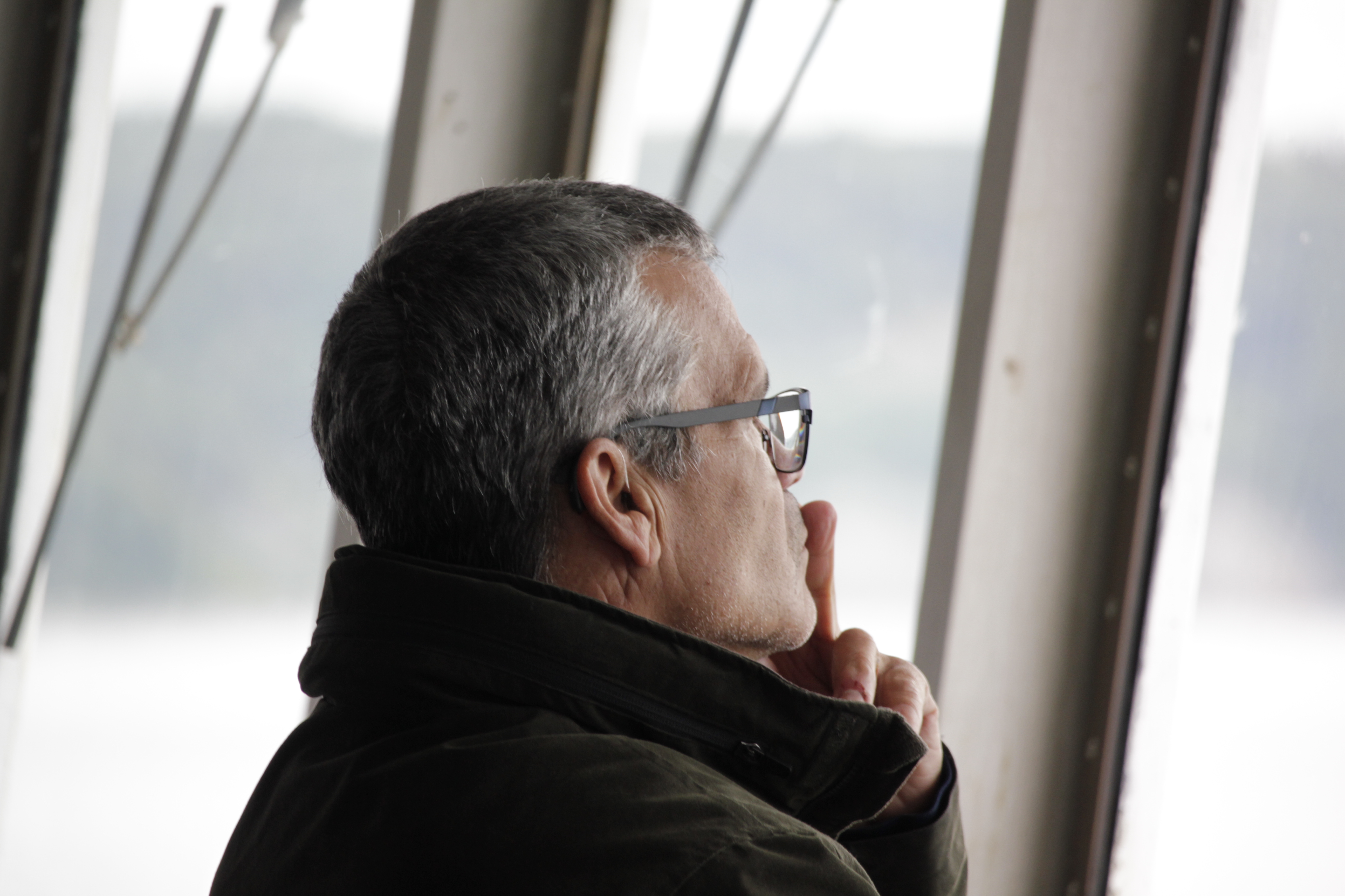 Puget Sound Pilot Stephan Moreno contemplates turn. Photo credit- Daniel Golinski