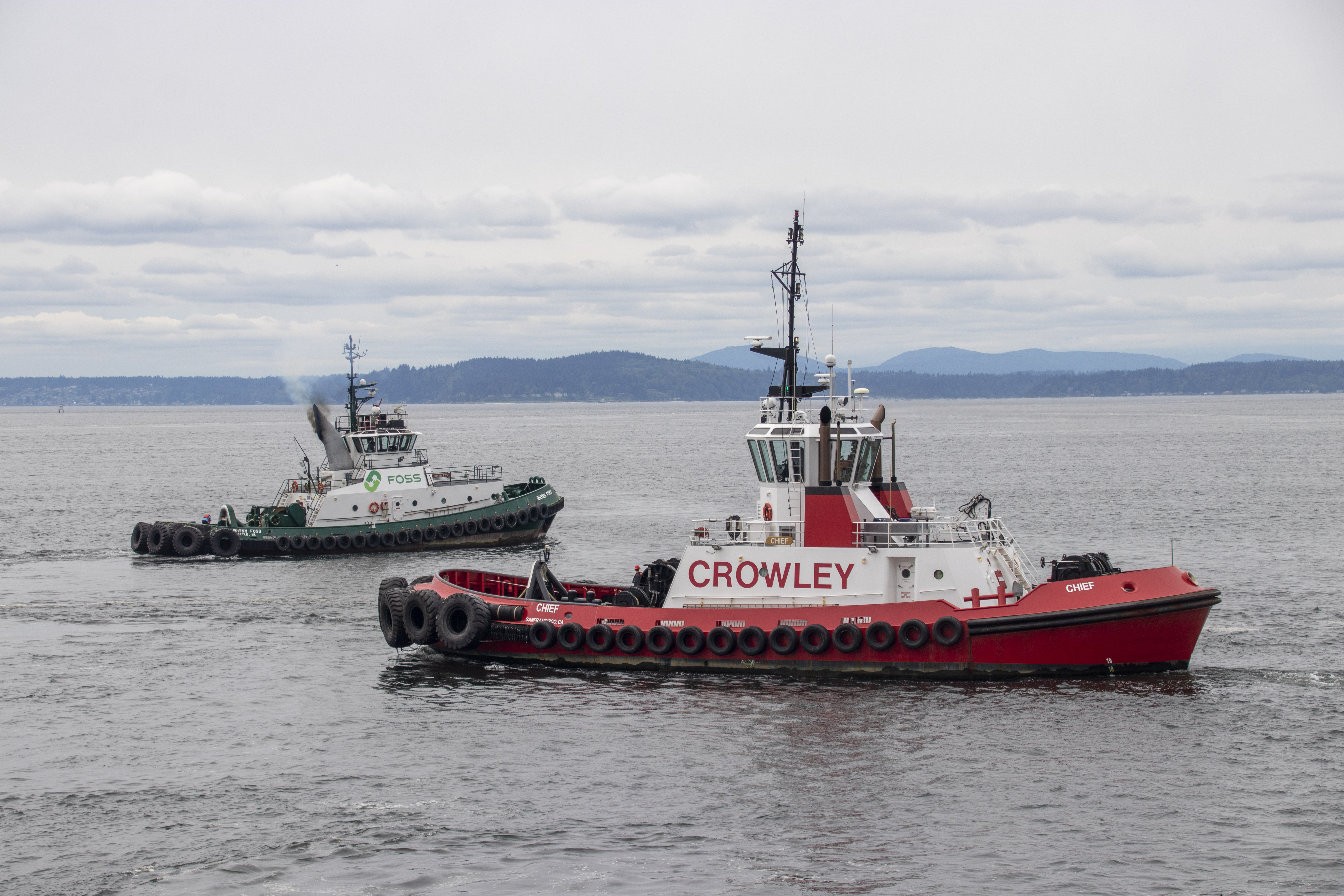 Crowley Chief and Foss donated tugs. Photo Credit- Sophie Scopazzi
