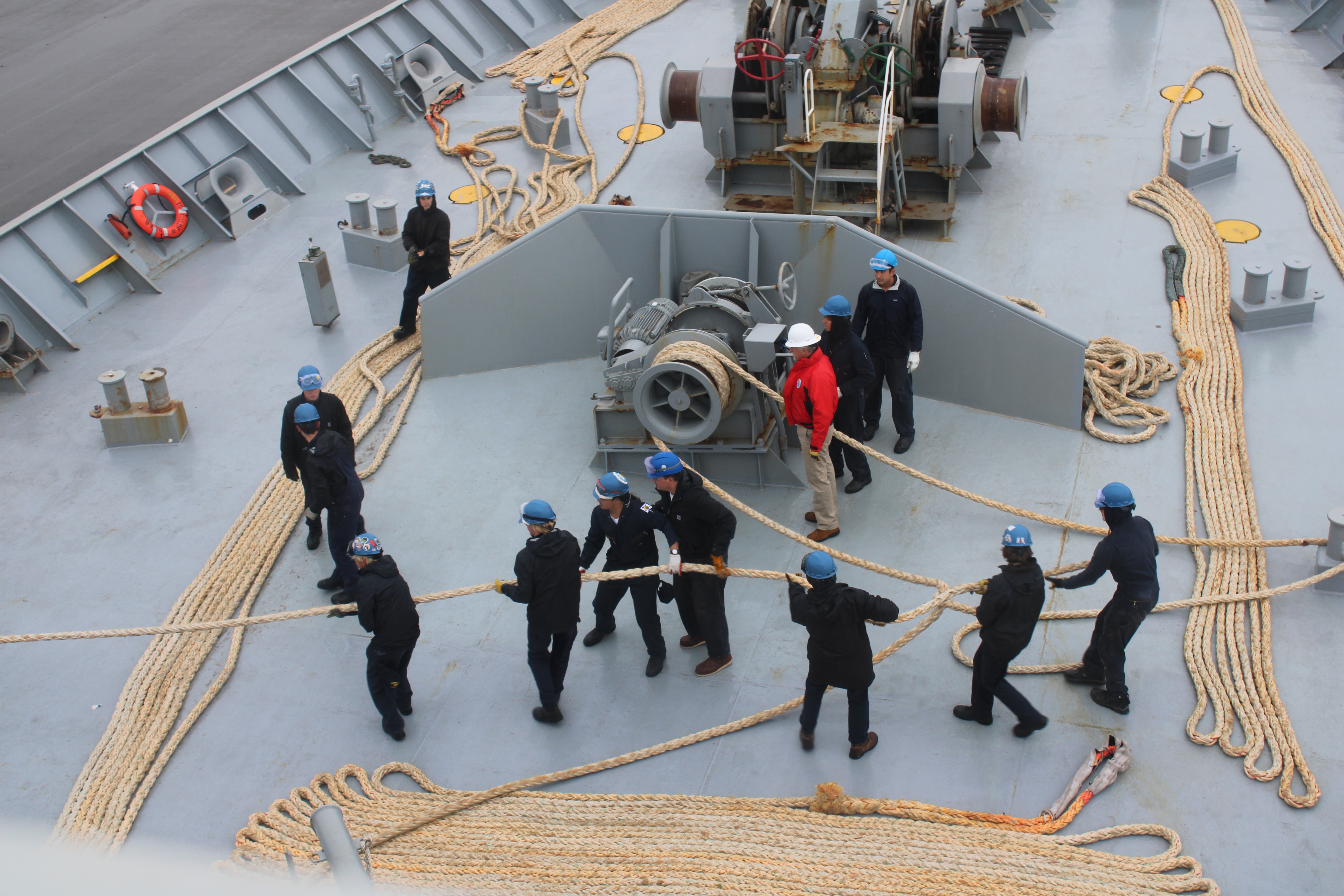 Cadets heave the breastline home once “off the bollard”