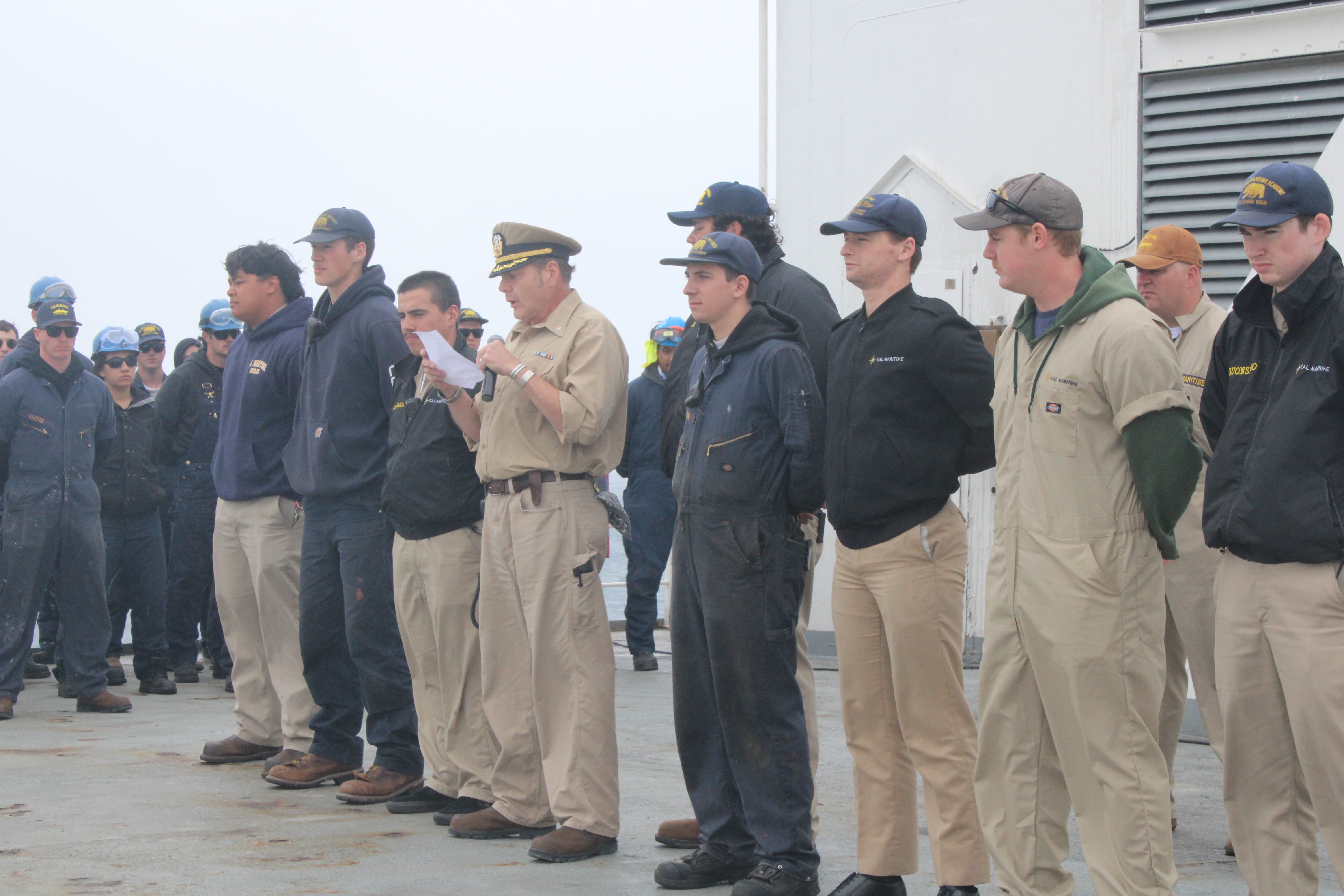 Captain Muenzberg reads remarks as to why we celebrate Memorial Day, expanding on President Cropper's message