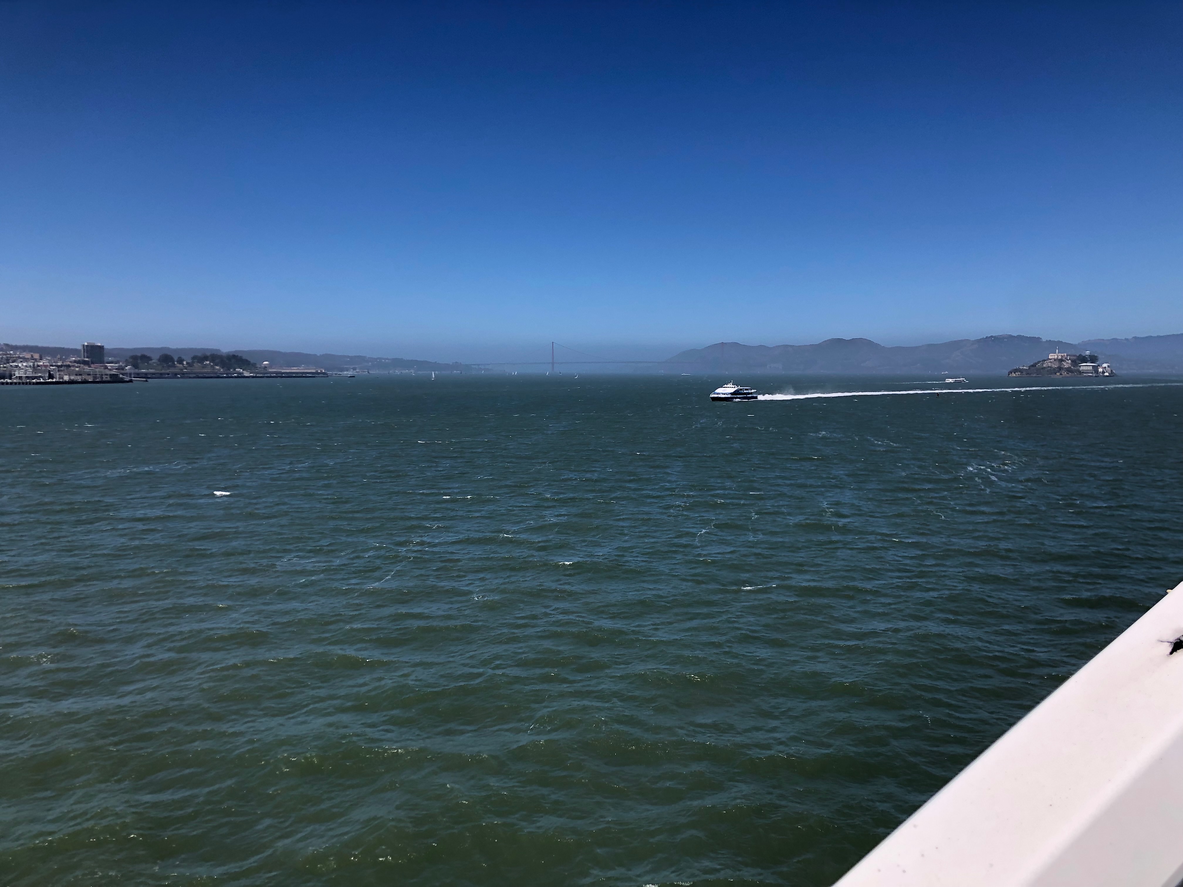 Fast Ferry passes by the TSGB while we make way to the San Francisco Golden Gate Bridge