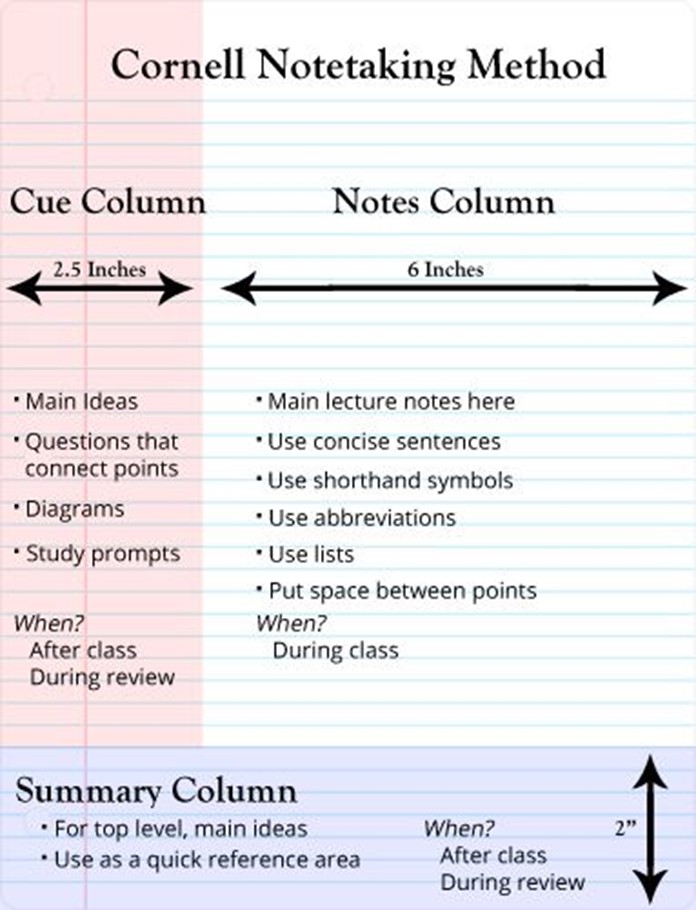image of cornell notes