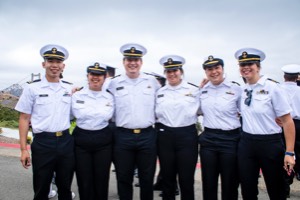 Cal Maritime cadets at 2021 commencement. 